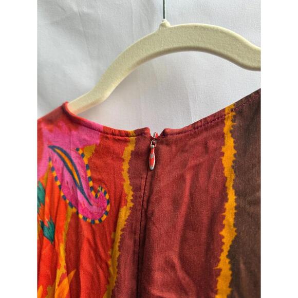 FARM Rio Vintage Wave Midi Dress Size S Pink With Fabric pull - Picture 14 of 14